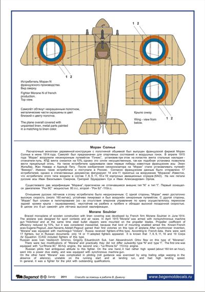 Begemot BT48022 1:48 Morane-Saulnier type N Russia in WWI