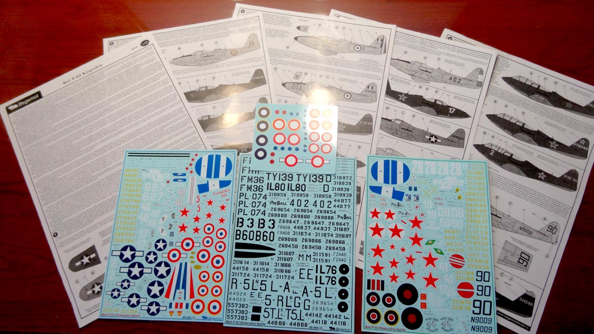 Begemot BT48046 1:48 Bell P-63 Kingcobra Decal Set