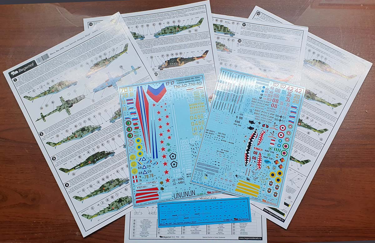 Begemot BT72068 1:72 Mil Mi-24P Helicopter Decal Set