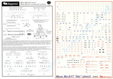 Begemot BT72013 1:72 Mil Mi-8/17 'Hip' stencil
