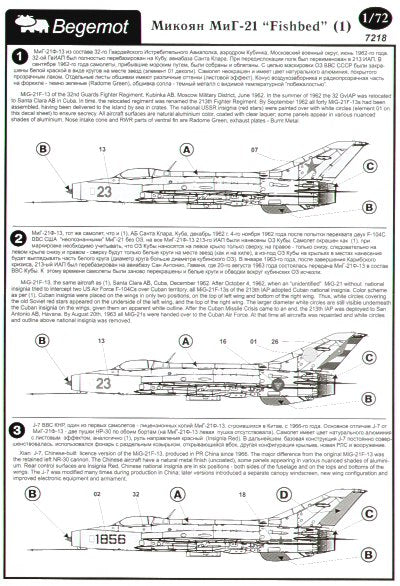 Begemot BT72018 1:72 Mikoyan MiG-21 Fishbed Part 1