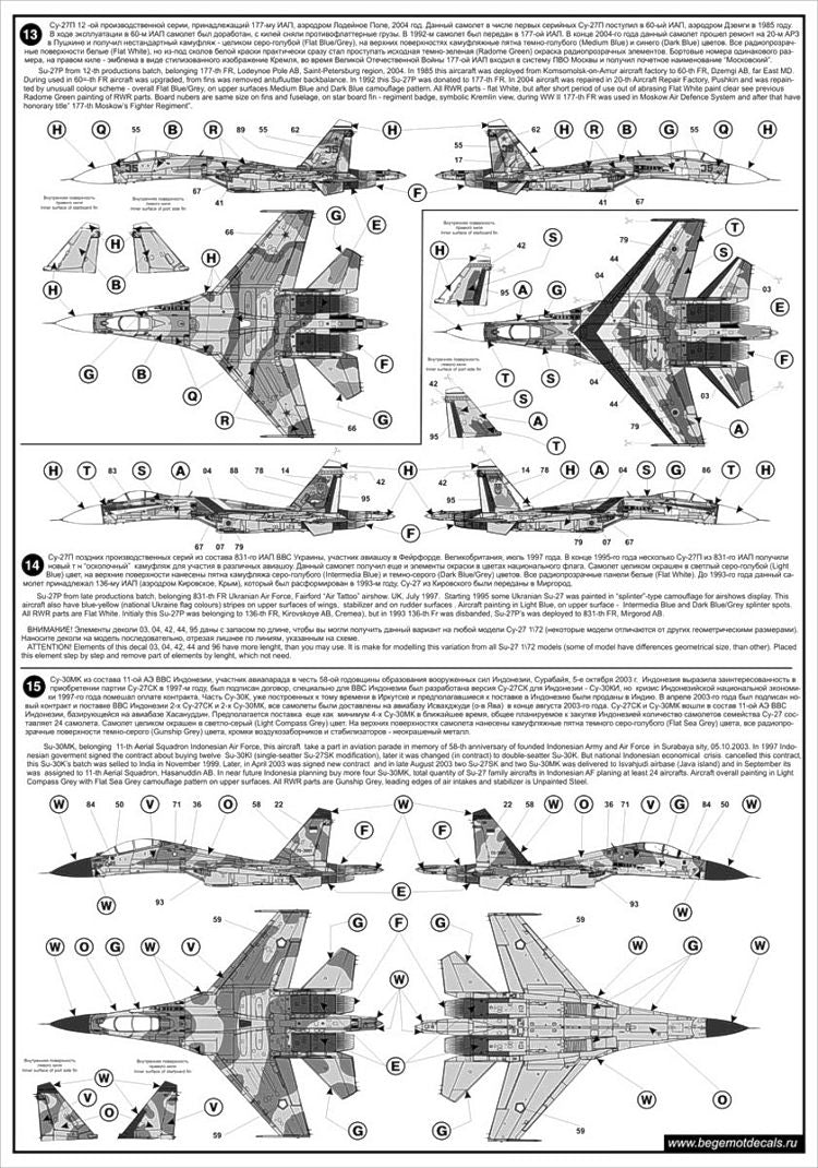 Begemot BT72026 1:72 Sukhoi Su-27 Flanker Part 3.