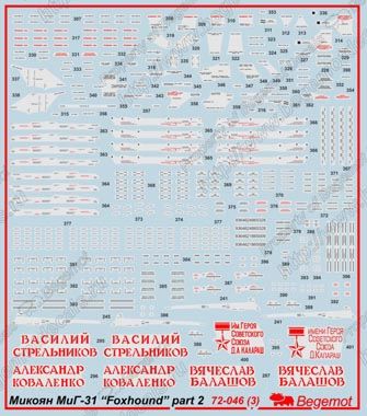 Begemot BT72046 1:72 Mikoyan MiG-31 "Foxhound"