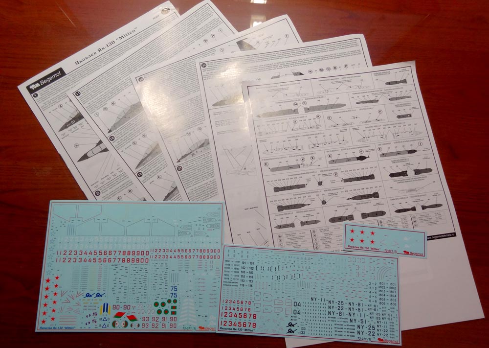 Begemot BT72071 1:72 Yakovlev Yak-130 Mitten Decal Set