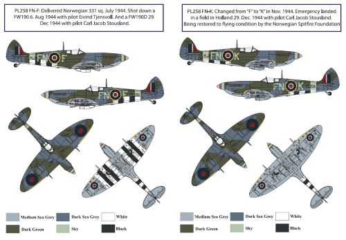 Attitude BUC-24019 1:24 Spitfire Mk.IXe Norway Paint Mask