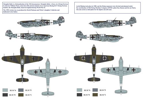 Attittude Aviation BUC-32008 1:32  HA-1112 Memphis Belle Movie decal sheet