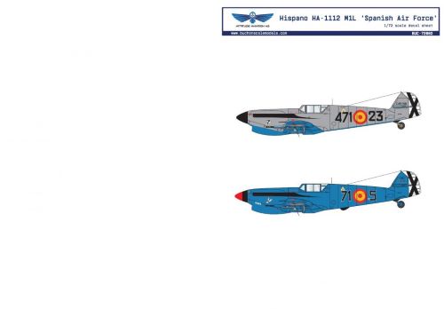 Attitude Aviation BUC-72002 1:72 Hispano HA-1112 M1L Spanish Air Force decals