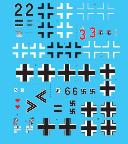 Attitude BUC-72004 1:72 Bf-109/HA-1112 Airshow Star Decals