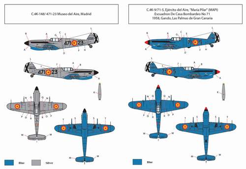 Attitude BUC-32004 1:32 HA-1112M1L Buchon Spanish AF Decals