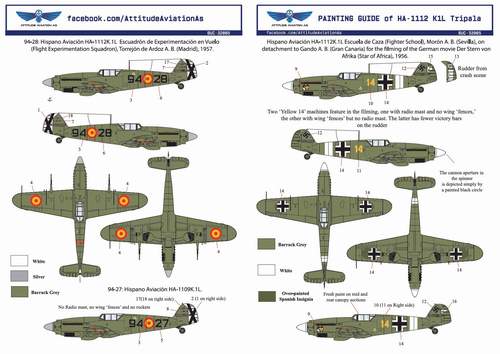 Attittude Aviation BUC-32005 1:32 Hispano Ha-1112K1L Tripala conversion set
