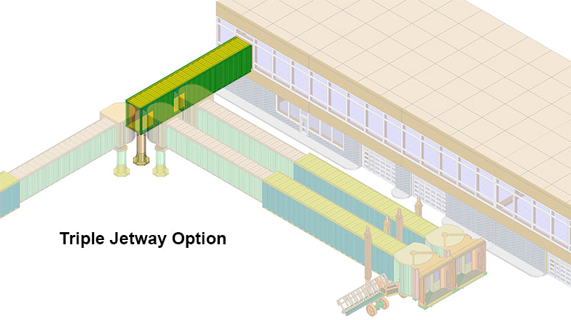 Bra.Z Models BZ4120 1:144 Airport Terminal Jetway Bridge Container Style