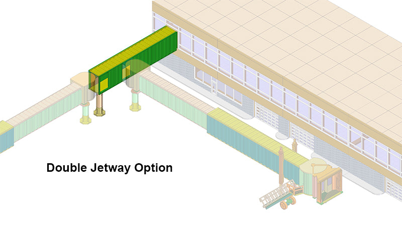Bra.Z Models BZ4120 1:144 Airport Terminal Jetway Bridge Container Style