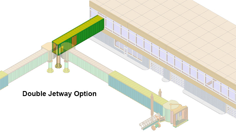 Bra.Z Models BZ4120 1:144 Airport Terminal Jetway Bridge Container Style