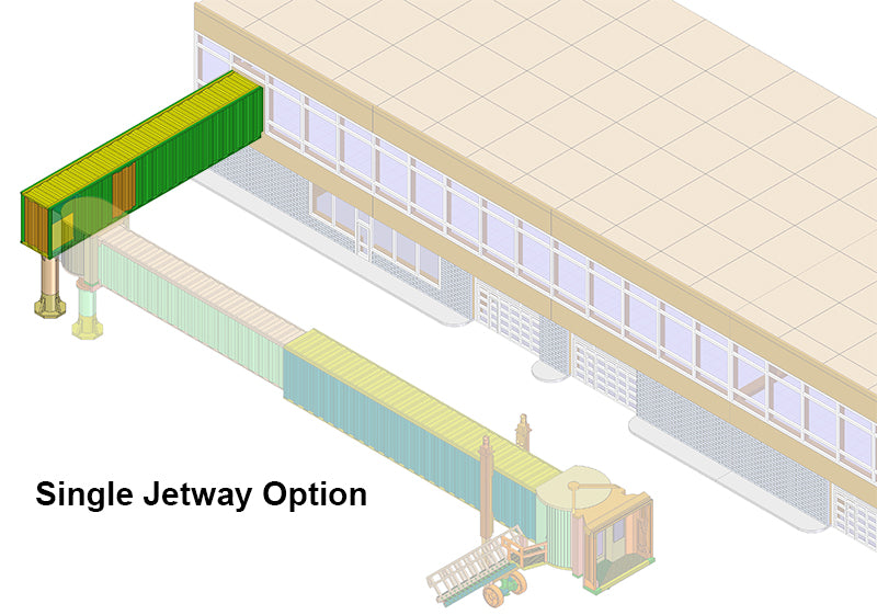 Bra.Z Models BZ4120 1:144 Airport Terminal Jetway Bridge Container Style