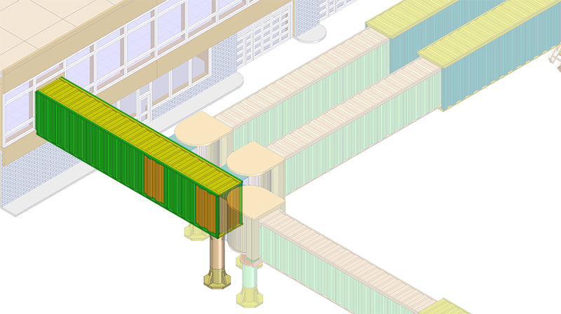 Bra.Z Models BZ4120 1:144 Airport Terminal Jetway Bridge Container Style