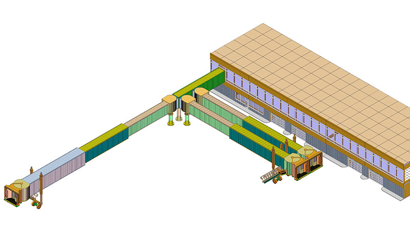 Bra.Z Models BZ4120 1:144 Airport Terminal Jetway Bridge Container Style