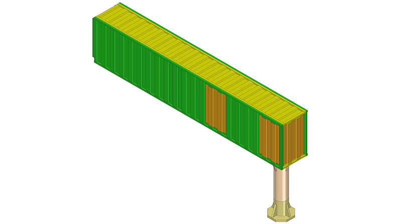 Bra.Z Models BZ4120 1:144 Airport Terminal Jetway Bridge Container Style