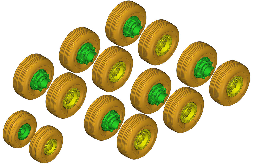 Bra.Z Models BZ4132 1:144 Boeing 777-200LR, 777-300ER Wheels Wtd