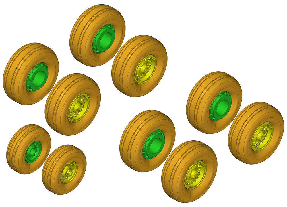 Bra.Z Models BZ4135 1:144 Boeing 767 Wheels weighted early type