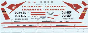 Bra.Z BZD402 1:144 Ilyushin IL-62M Interflug Decals