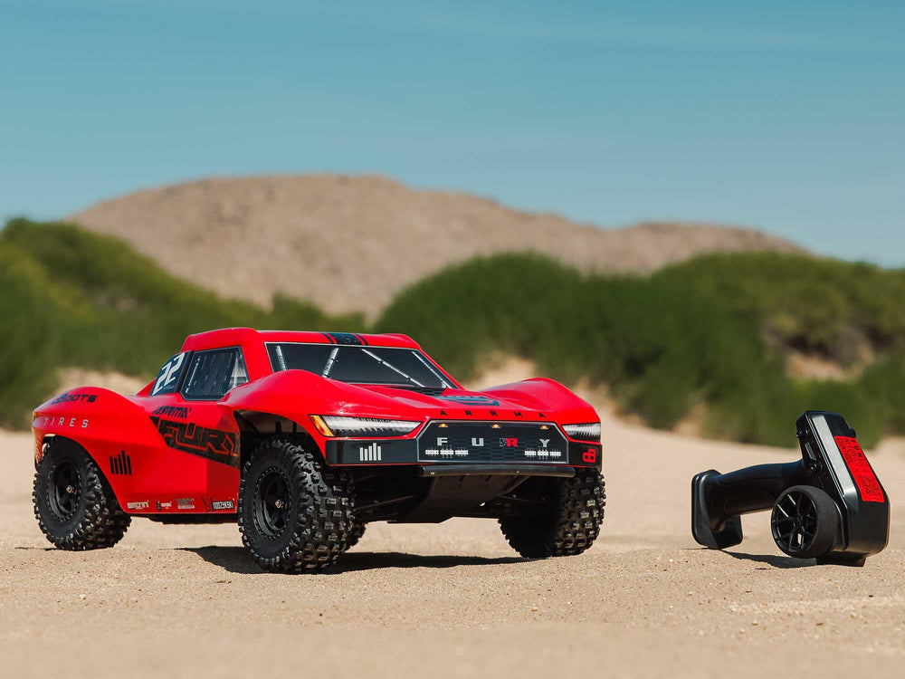 Arrma FURY MEGA 550 4X2 SCT with Battery & Charger RTR RC Truck - Red 1:10