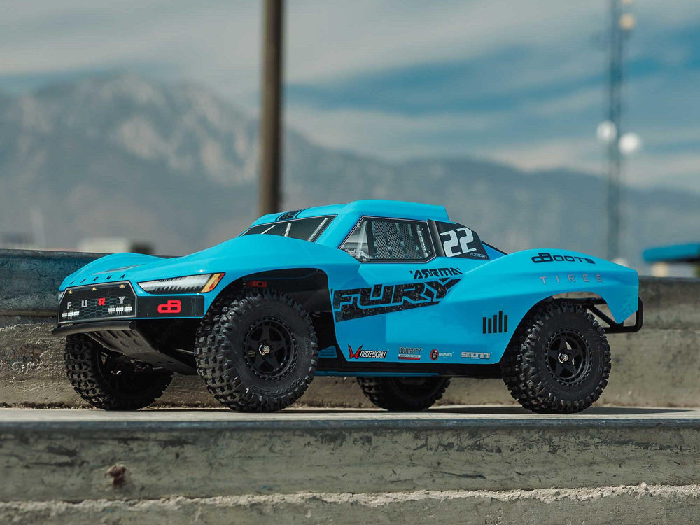 Arrma FURY MEGA 550 4X2 SCT with Battery & Charger RTR RC Truck - Blue 1:10