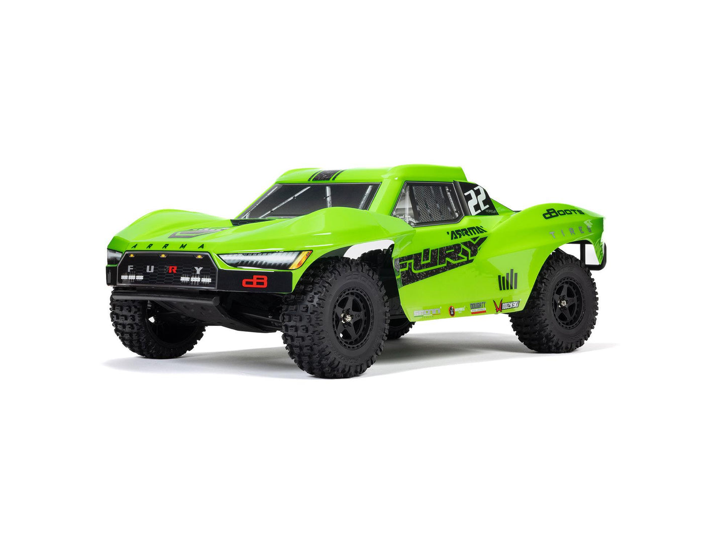 Arrma FURY MEGA 550 4X2 SCT ARTR (No Battery/Charger) RTR RC Truck - Green 1:10
