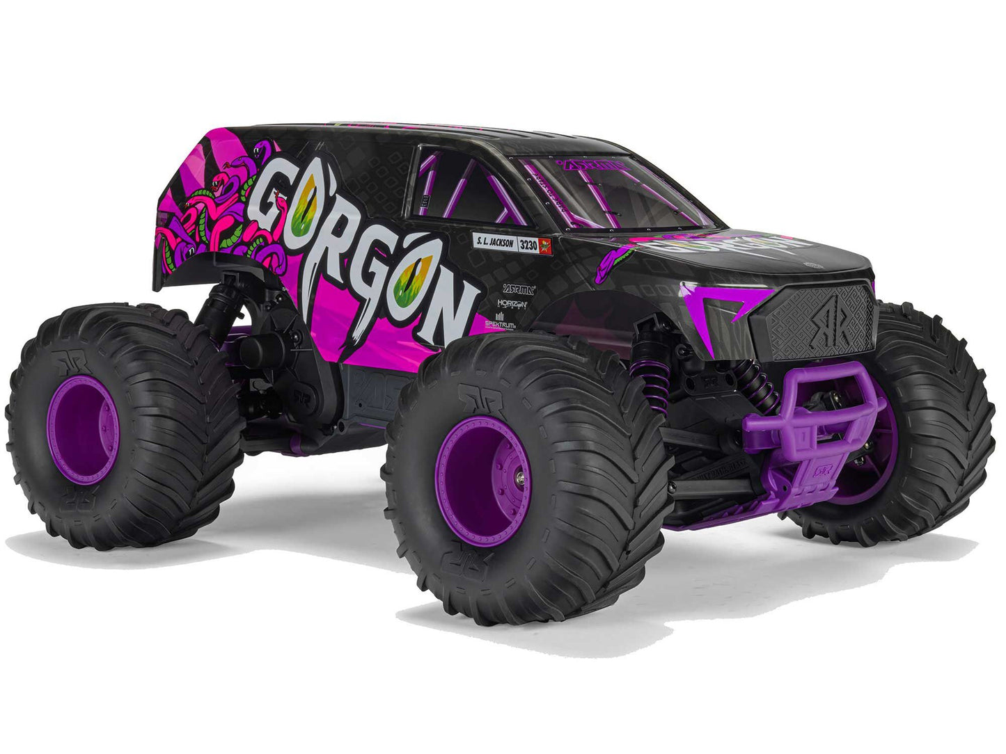 Arrma GORGON MEGA 550 2WD MT with Battery & Charger RTR RC Truck - Purple 1:10