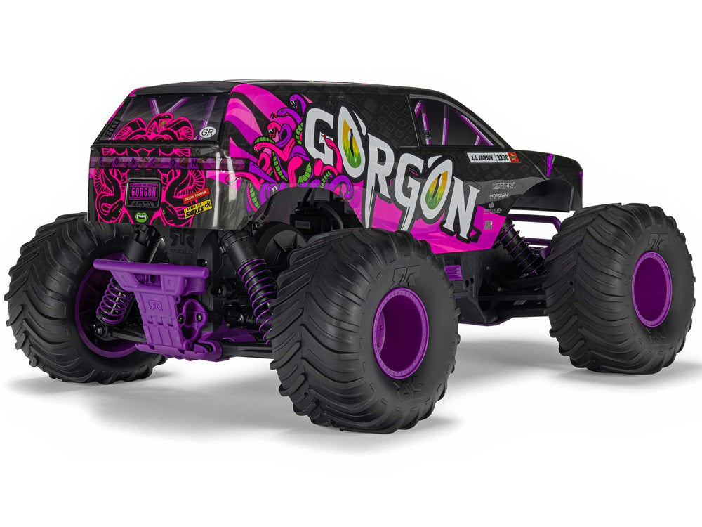 Arrma GORGON MEGA 550 2WD MT with Battery & Charger RTR RC Truck - Purple 1:10