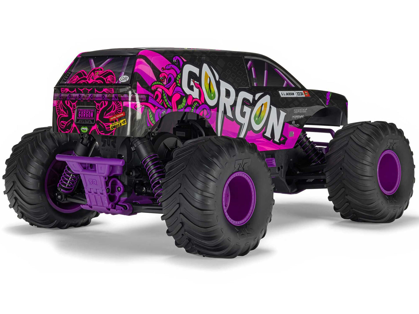 Arrma GORGON MEGA 550 2WD MT with Battery & Charger RTR RC Truck - Purple 1:10