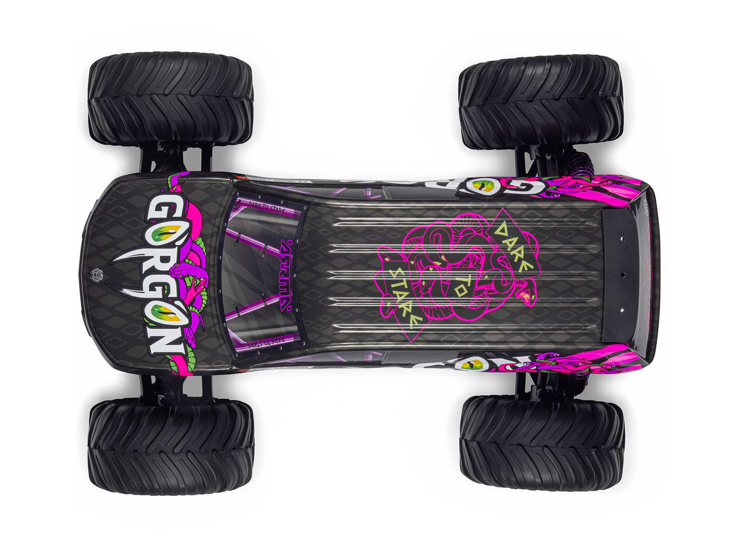 Arrma GORGON MEGA 550 2WD MT with Battery & Charger RTR RC Truck - Purple 1:10