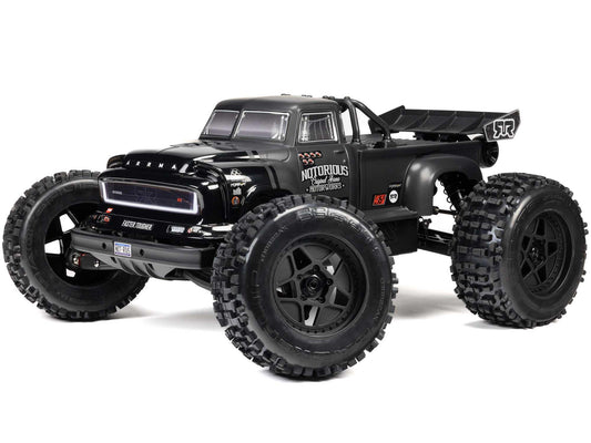 Arrma NOTORIOUS 6S V6 4X4 BLX RC Stunt Truck RTR - Black 1:8 ARA8611V6T1