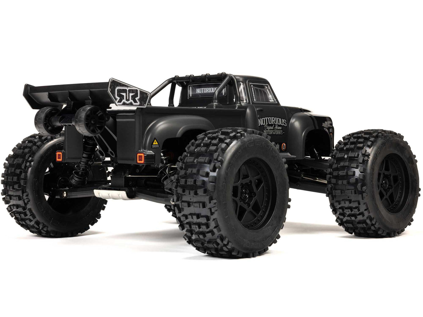 Arrma NOTORIOUS 6S V6 4X4 BLX RC Stunt Truck RTR - Black 1:8 ARA8611V6T1