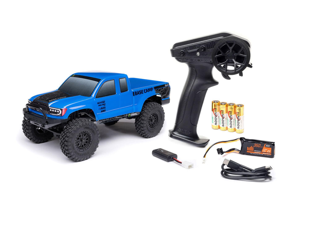 Axial SCX24 Base Camp 4WD RC Rock Crawler RTR - Blue 1:24 AXI-1219T2