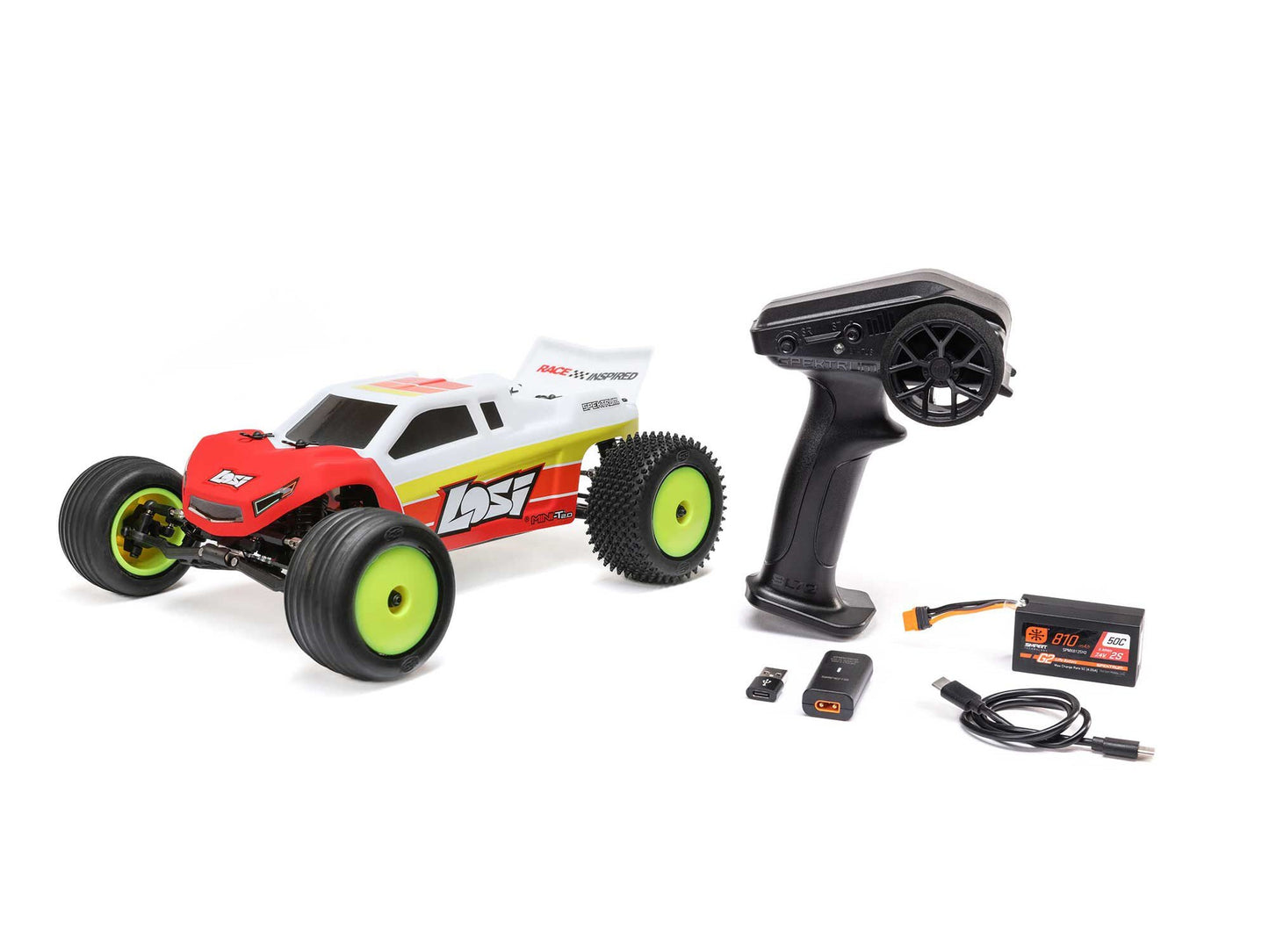 Losi Mini-T 2.0 V2 2WD RC Stadium Truck Brushless RTR - Red 1:18 LOS-1056T1