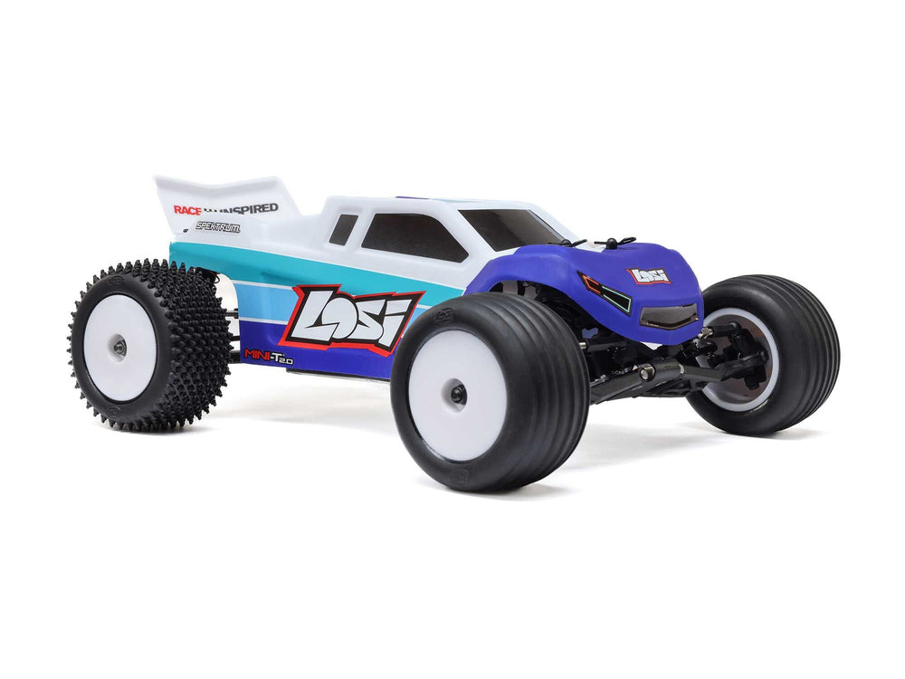 Losi Mini-T 2.0 V2 2WD RC Stadium Truck Brushless RTR - Blue 1:18 LOS-1056T2