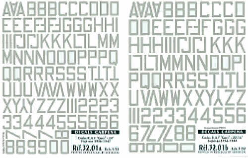 Colorado CA32001 1:32 m/s/grey RAF Code Letters/Numbers 16 inches
