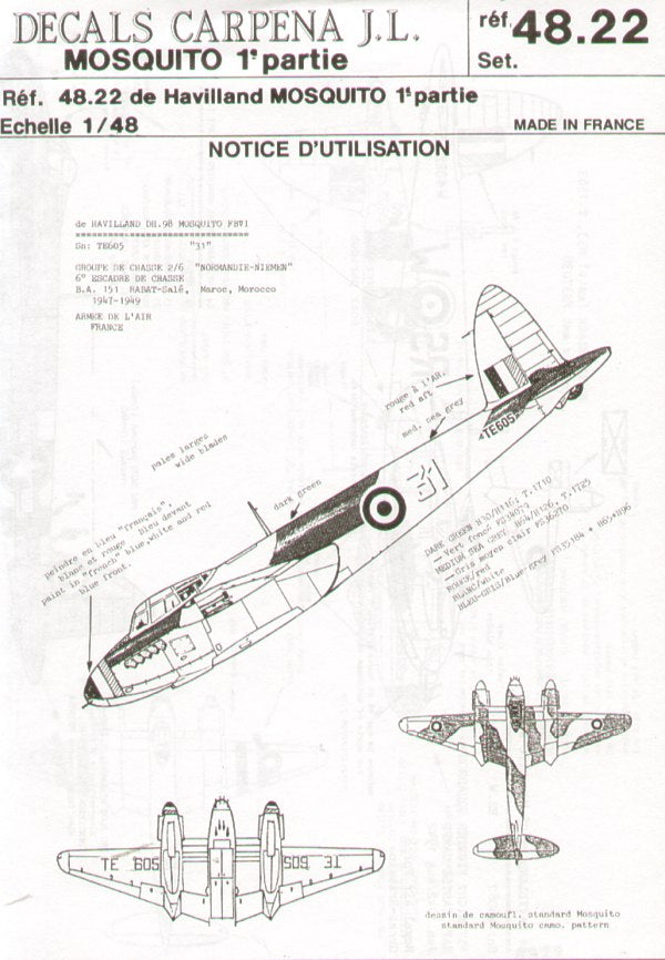 Colorado CA48022 1:48 de Havilland Mosquitos Part 1.
