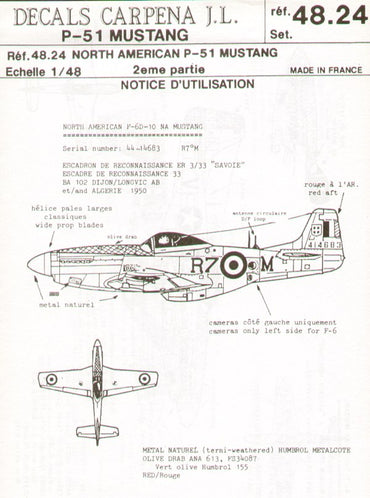 Colorado CA48024 1:48 North-American P-51 Mustang