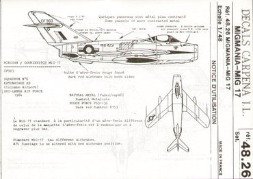 Colorado CA48026 1:48 Mikoyan MiG-17