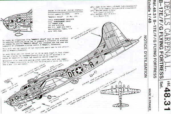 Colorado CA48031 1:48 Boeing B-17E/Boeing B-17F/B-17G Flying Fortress