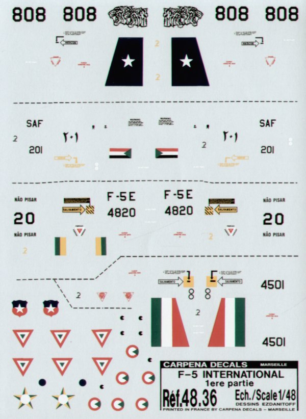 Colorado CA48036 1:48 Northrop F-5B/F-5E/F-5F