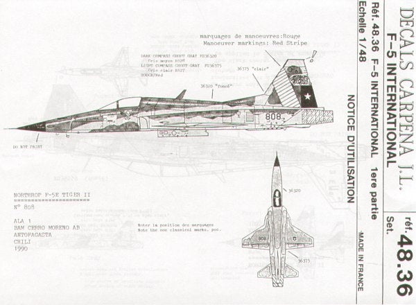 Colorado CA48036 1:48 Northrop F-5B/F-5E/F-5F