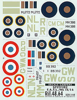 Colorado CA48064 1:48 Supermarine Spitfire flown by French pilots