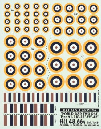 Colorado CA48066 1:48 RAF Type A1 Roundels/National Insignia