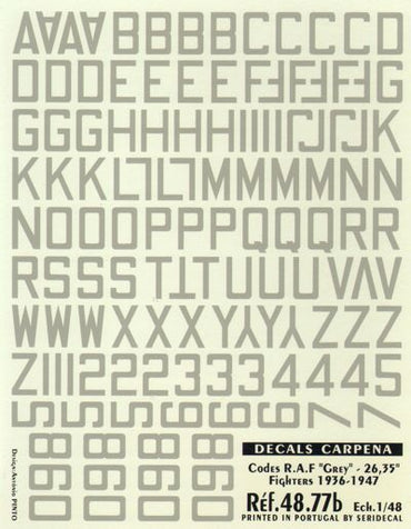 Colorado CA48077 1:48 CODES RAF 'GREY' 24,16'