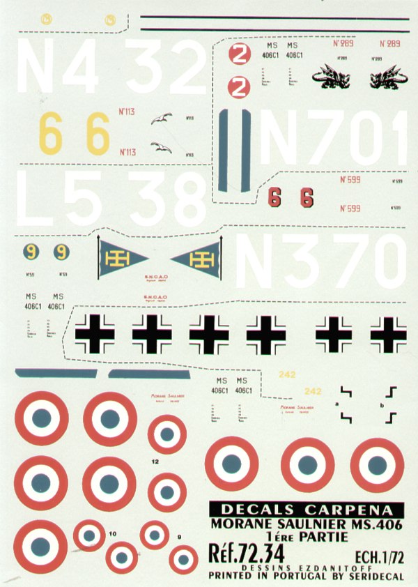 Colorado CA72034 1:72 Morane-Saulnier MS.406C1 #1