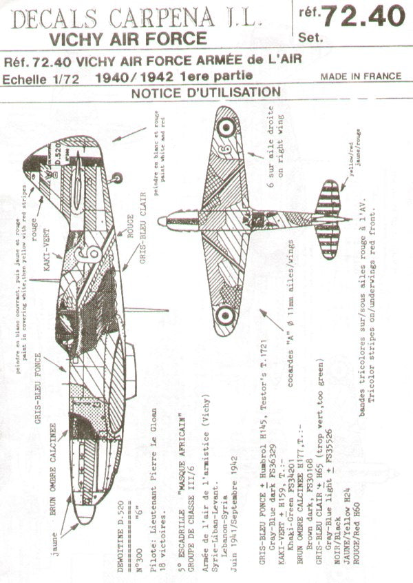 Colorado CA72040 1:72 Vichy Air Force 1940-42 Part 1