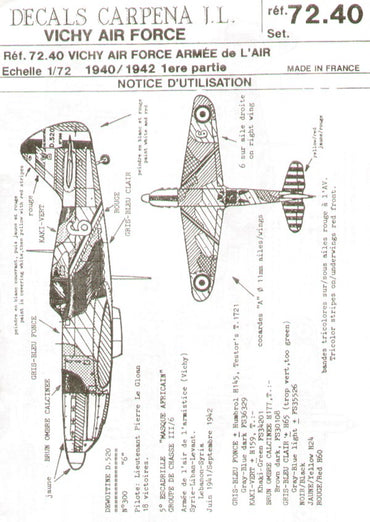 Colorado CA72040 1:72 Vichy Air Force 1940-42 Part 1