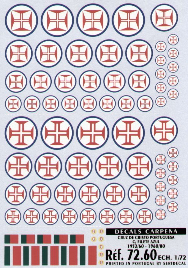 Colorado CA72060 1:72 Portuguese National Insignia 1952-80 Decals
